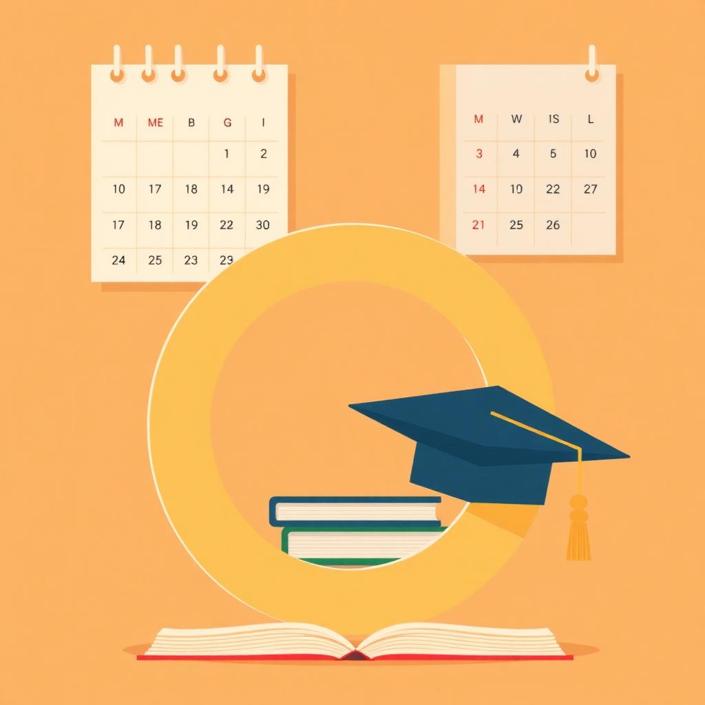 75 percent attendance ring with books and graduation cap